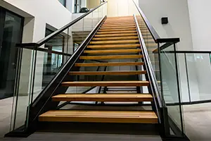 escalier métal sur mesure dans une maison