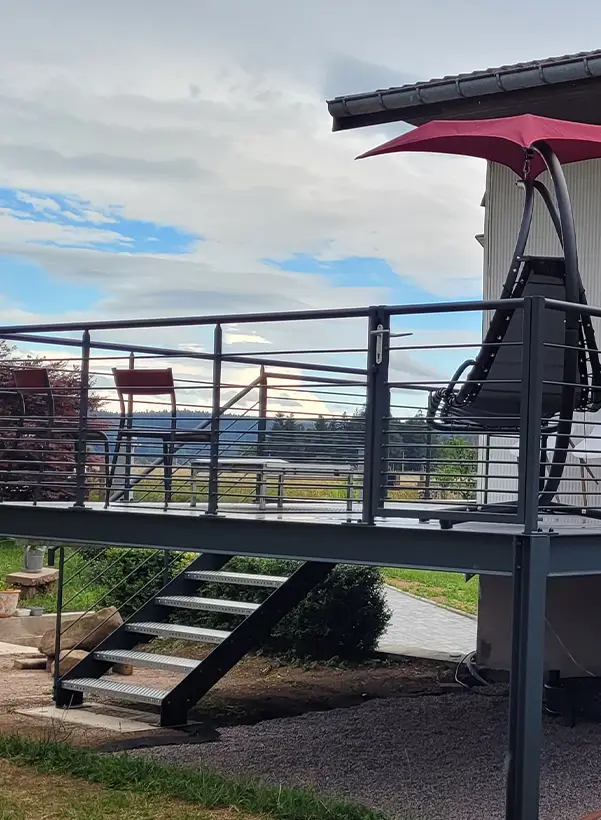 Terrasse métal dans les Vosges 88
